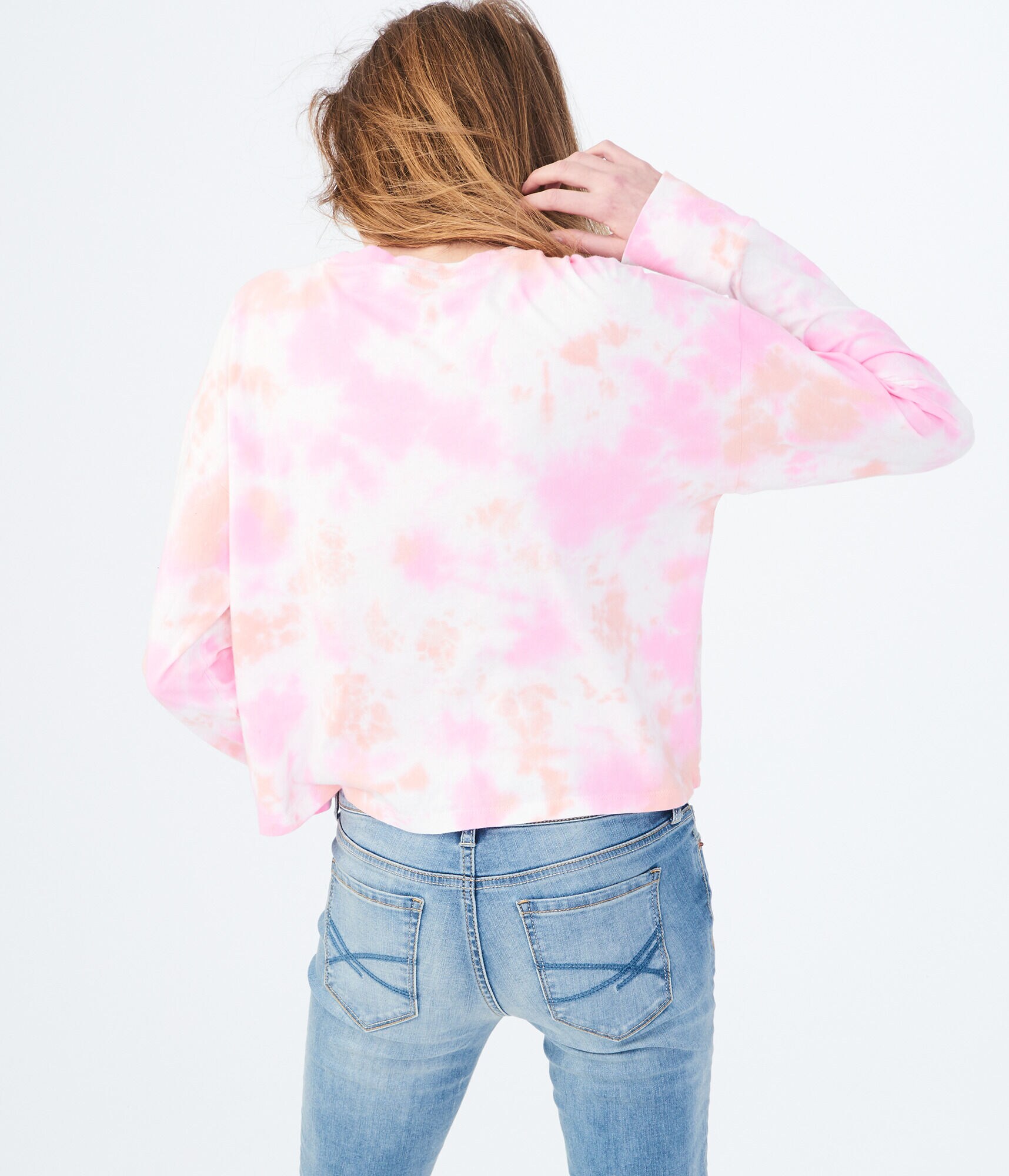 Long Sleeve Mermaids Tie-Dye Graphic Tee