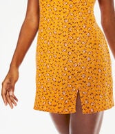 Floral Notch-Neck V-Wire Bustier Dress