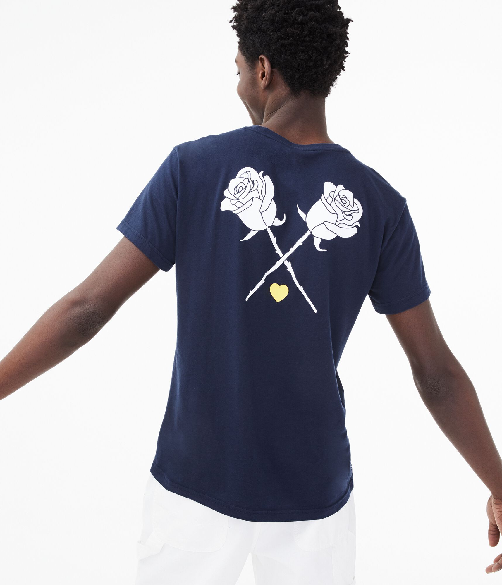 Aero One Crossed Roses Graphic Tee