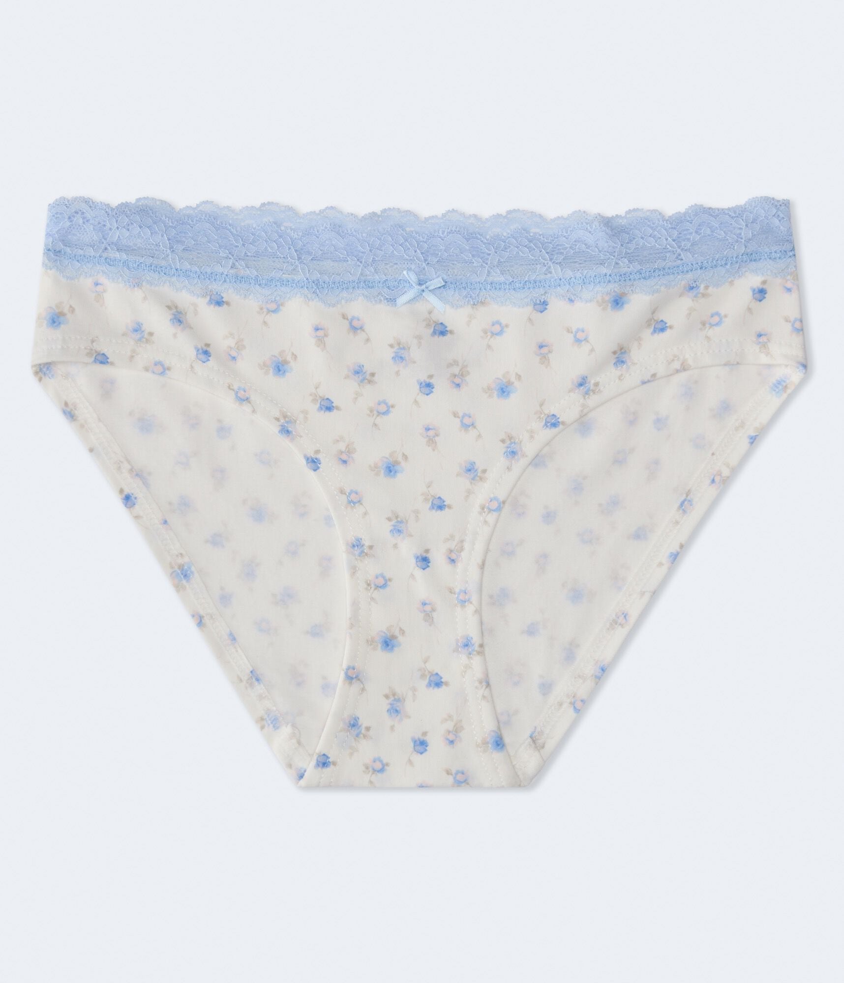 Floral Lace-Trim Hipster