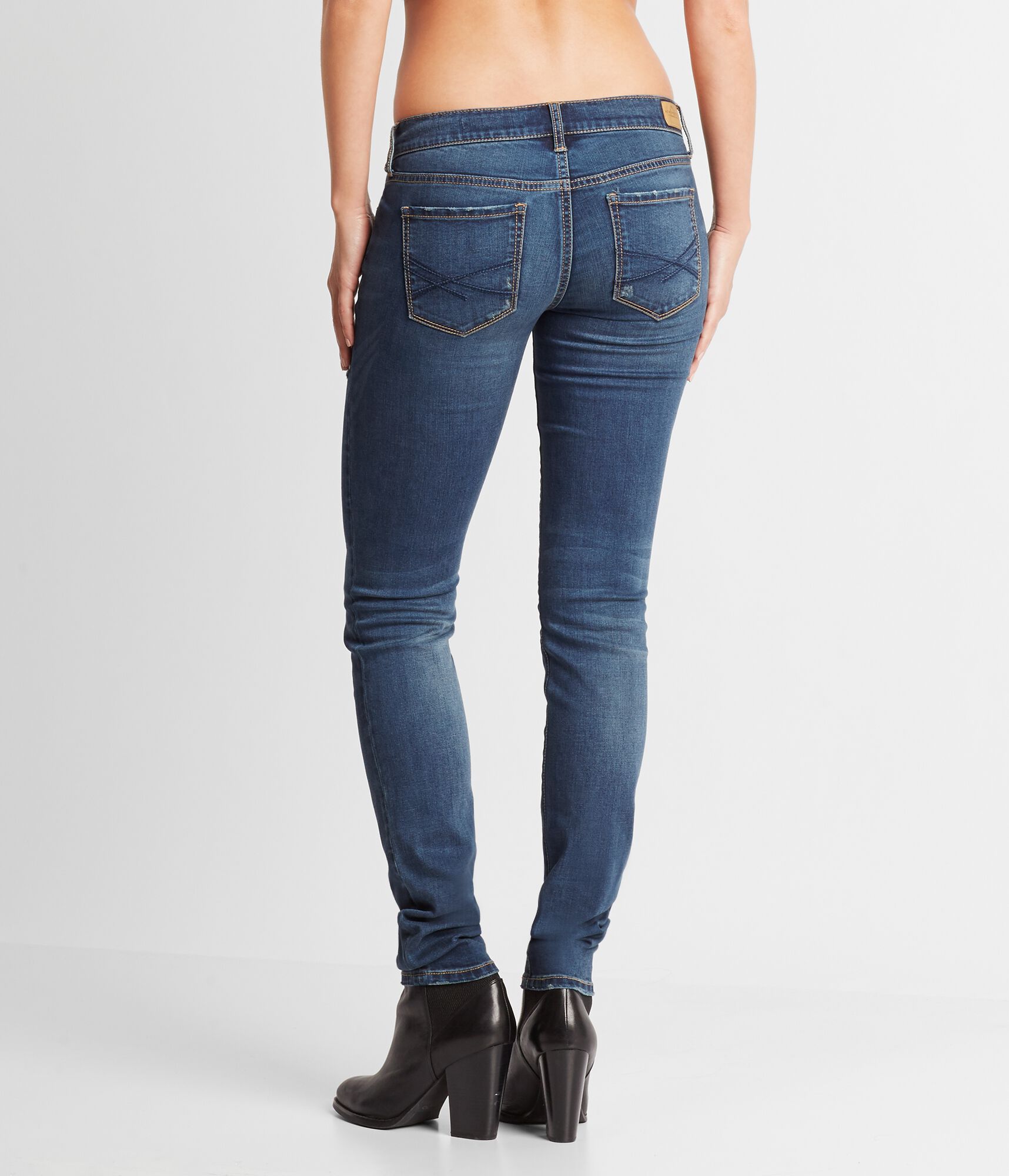 Skinny Destroyed Dark Wash Jean