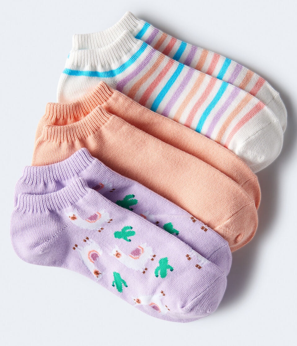 Llama Cacti Ankle Sock 3-Pack