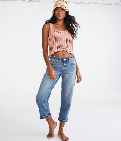 Low-Rise Baggy Crop Jean