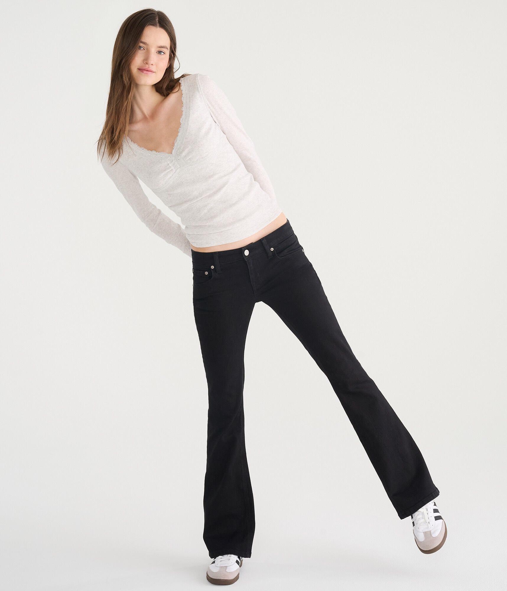 Low-Rise Flare Jean