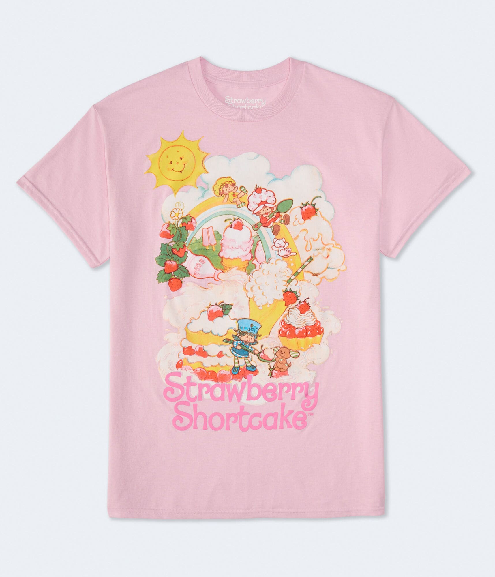 Strawberry Shortcake Desserts Oversized Graphic Tee