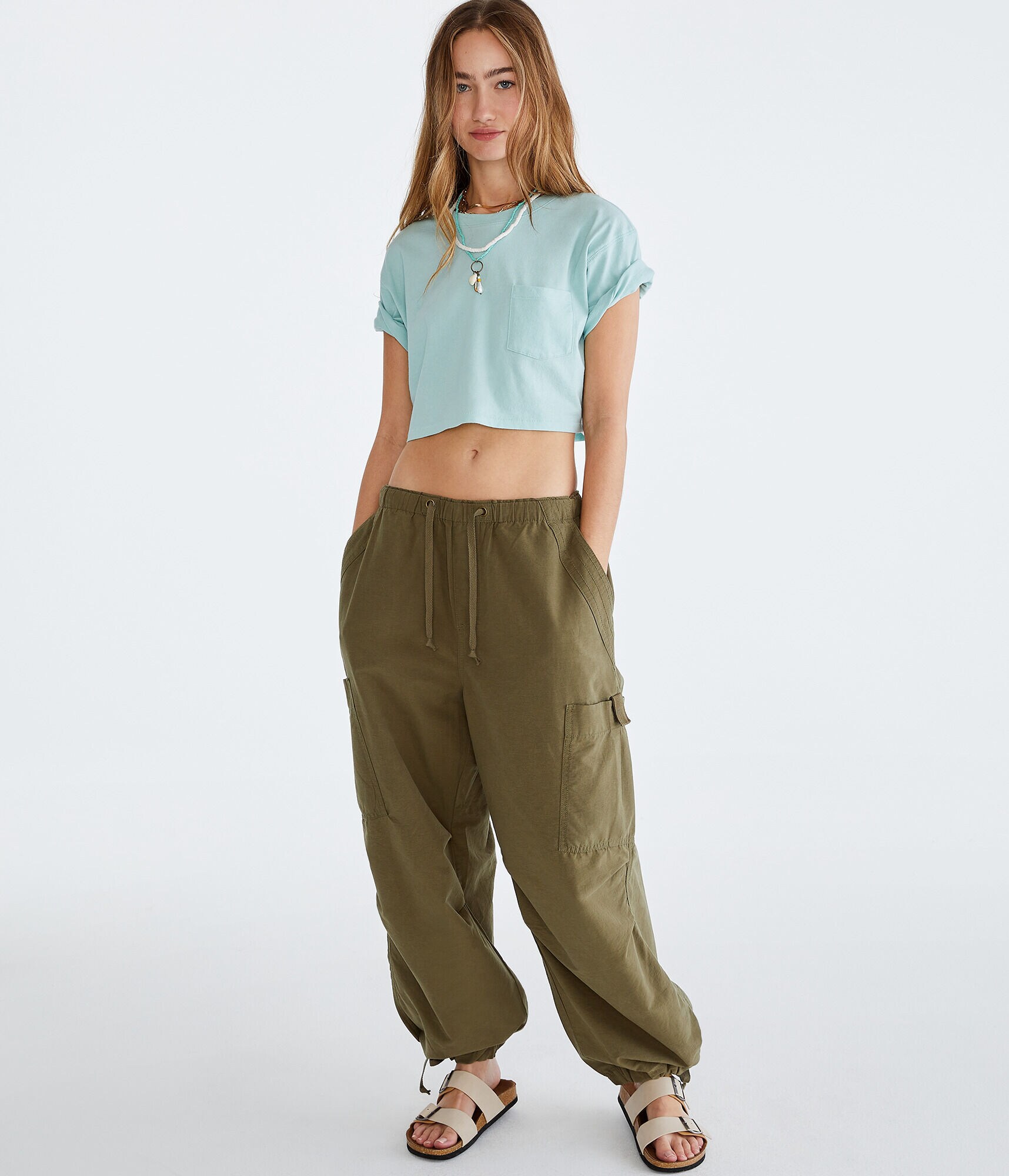 Boxy Boyfriend Cropped Crew Pocket Tee