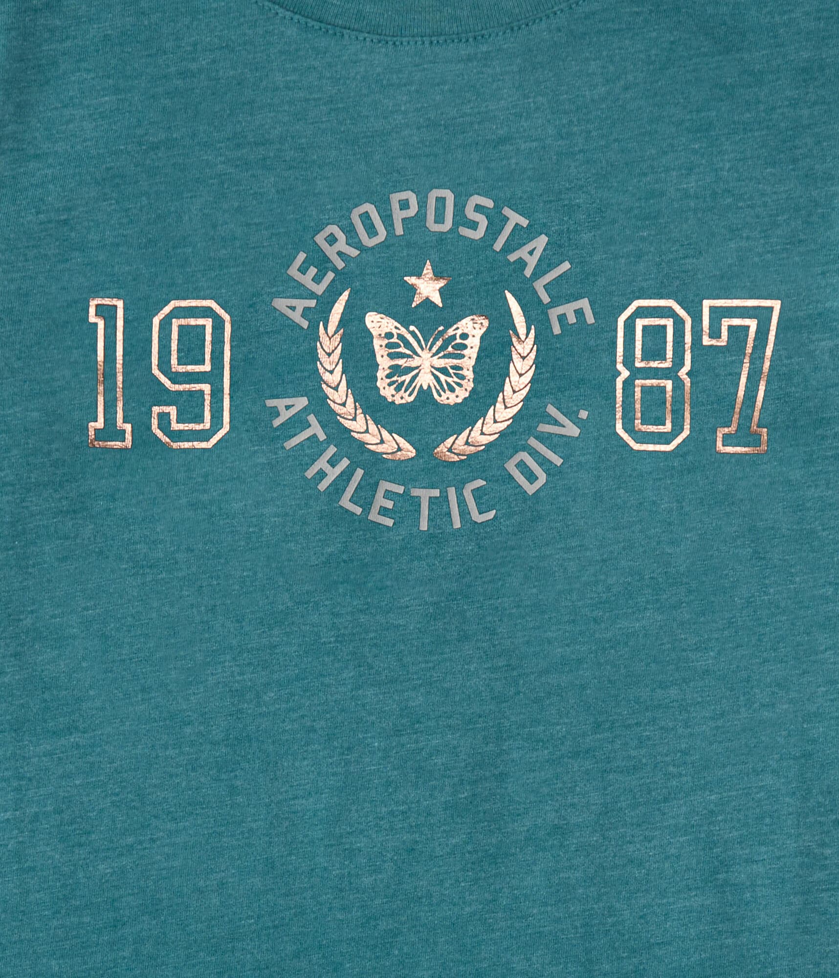 Aeropostale 1987 Butterfly Foil Graphic Tee