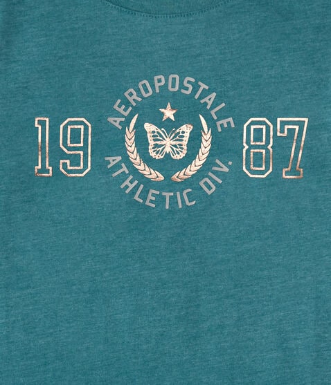 Aeropostale 1987 Butterfly Foil Graphic Tee Aeropostale 1987 Butterfly Foil Graphic Tee