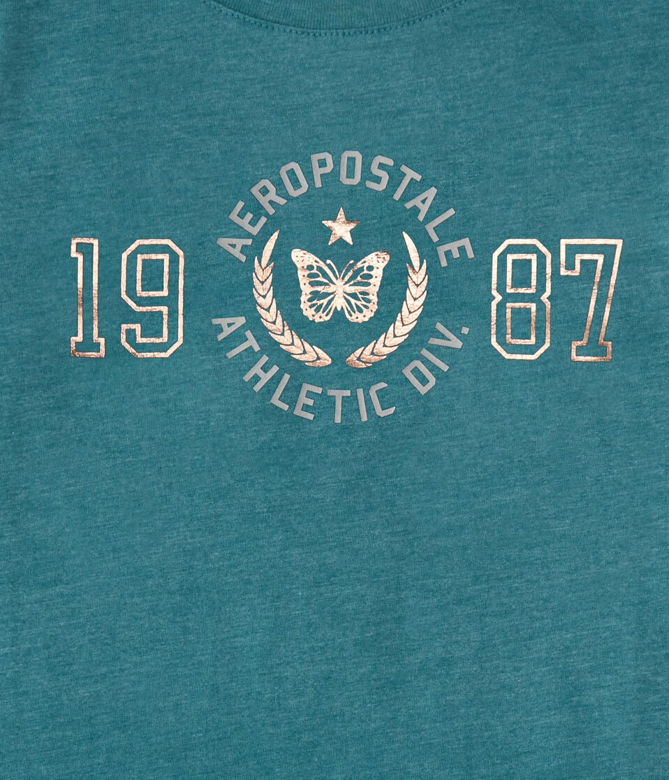 Aeropostale 1987 Butterfly Foil Graphic Tee