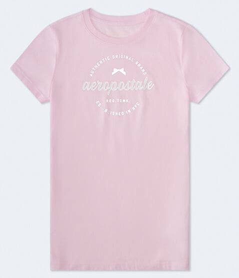 Aeropostale Bow Circle Foil Graphic Tee Aeropostale Bow Circle Foil Graphic Tee
