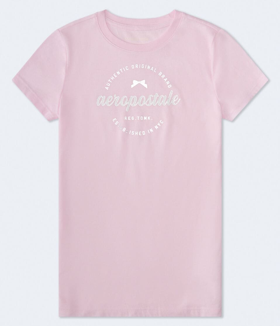Aeropostale Bow Circle Foil Graphic Tee