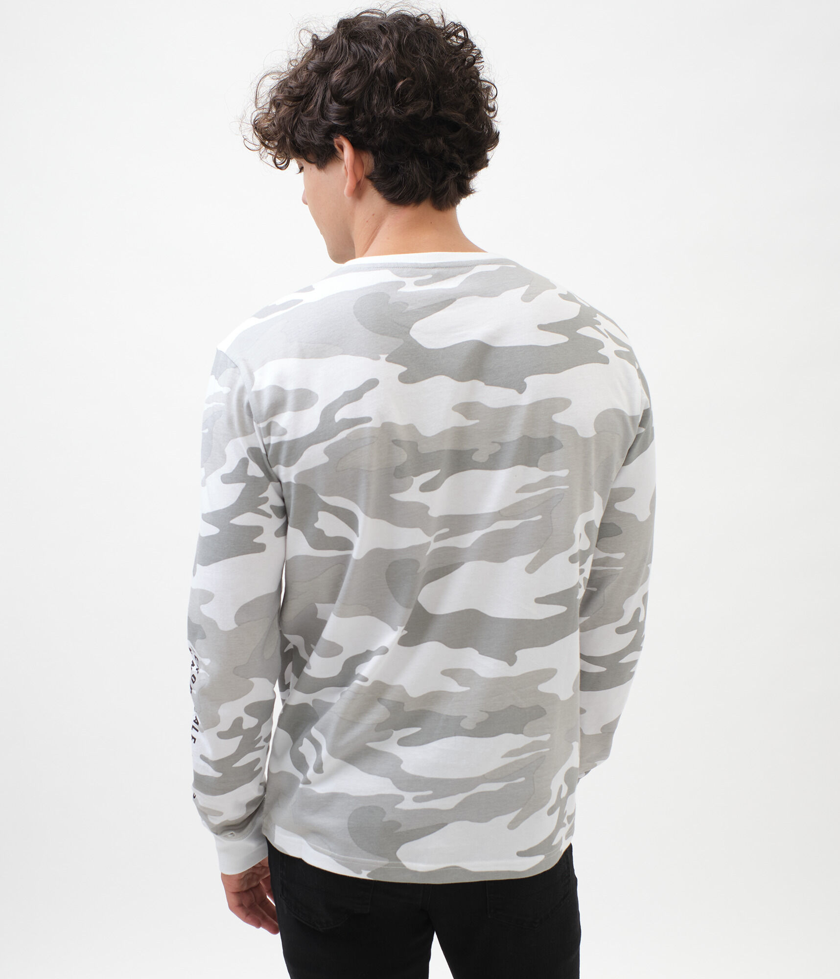Long Sleeve Camo Aero NY 87 Box Logo Graphic Tee