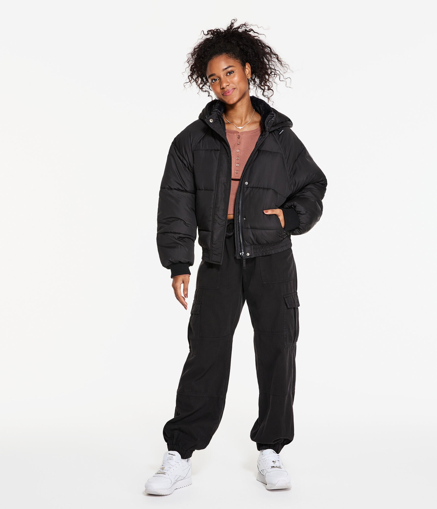 Oversized Quilted Hooded Puffer Jacket