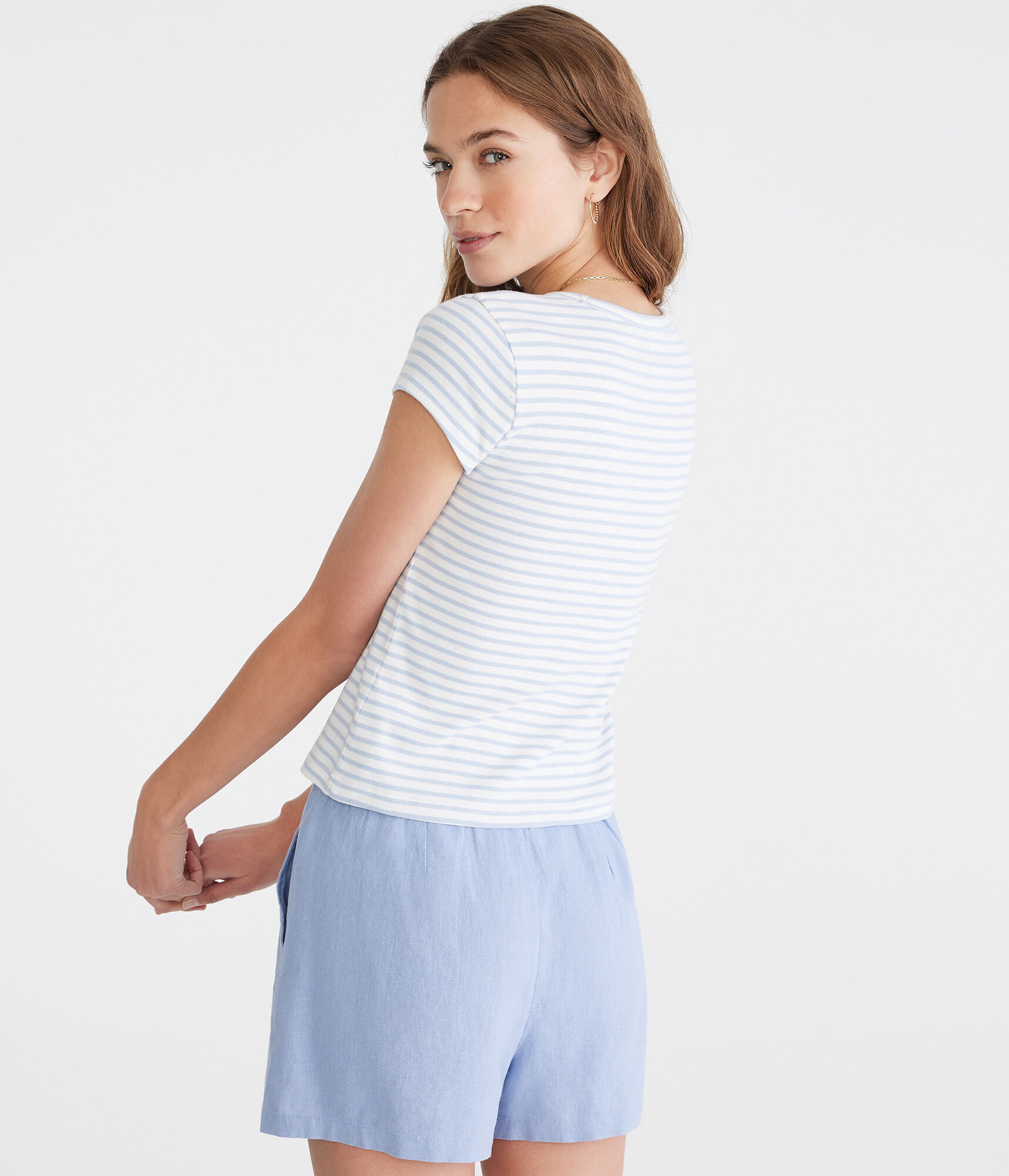 Striped Shrunken Tee