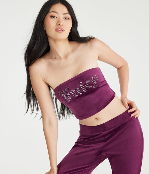 Juicy Couture Bling Velour Tube Top