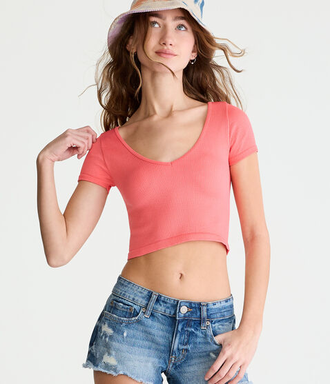 Seriously Soft Seamless Wear 2 Ways Baby Tee Seriously Soft Seamless Wear 2 Ways Baby Tee