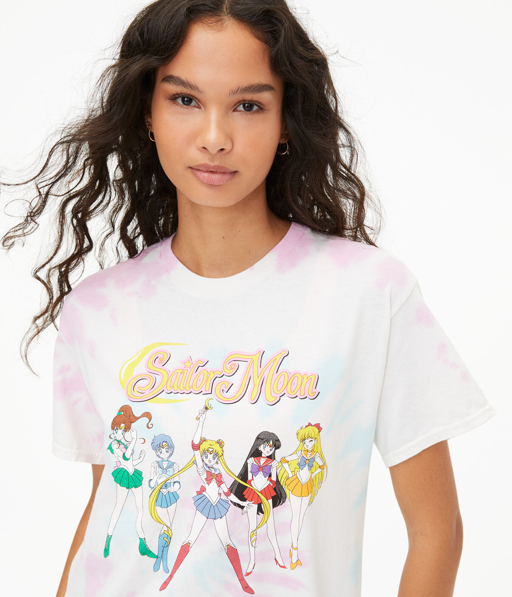 Sailor Moon Tie-Dye Boyfriend Graphic Tee