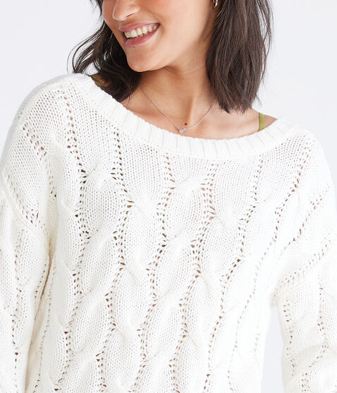 Wear 2 Ways Oversized Cable Sweater Wear 2 Ways Oversized Cable Sweater
