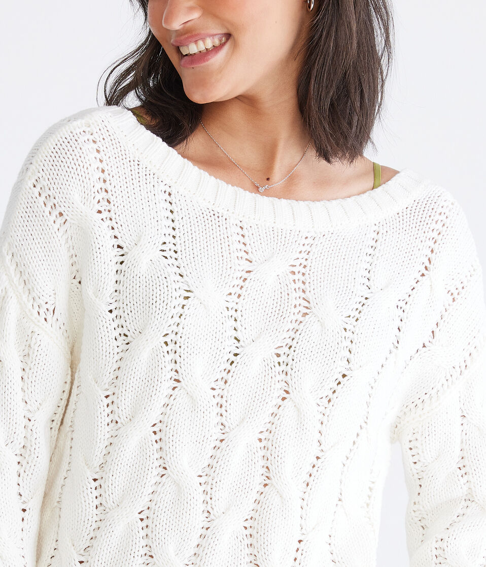 Wear 2 Ways Oversized Cable Sweater