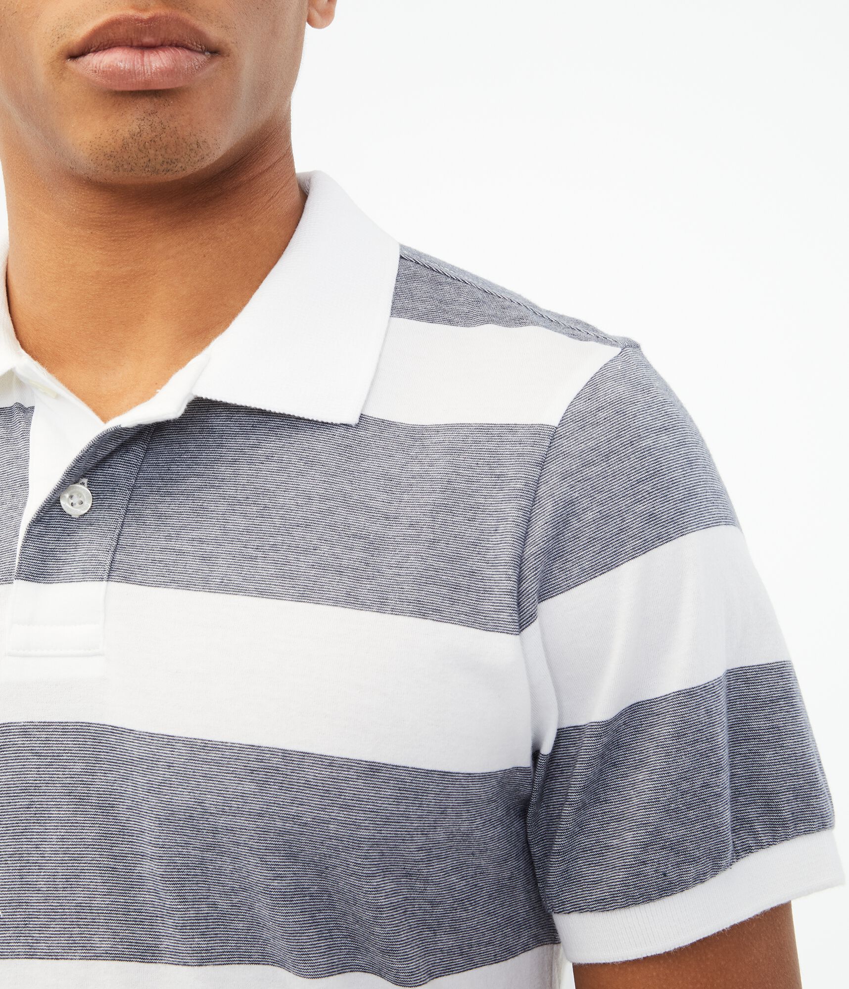 Thick Stripe Jersey Polo