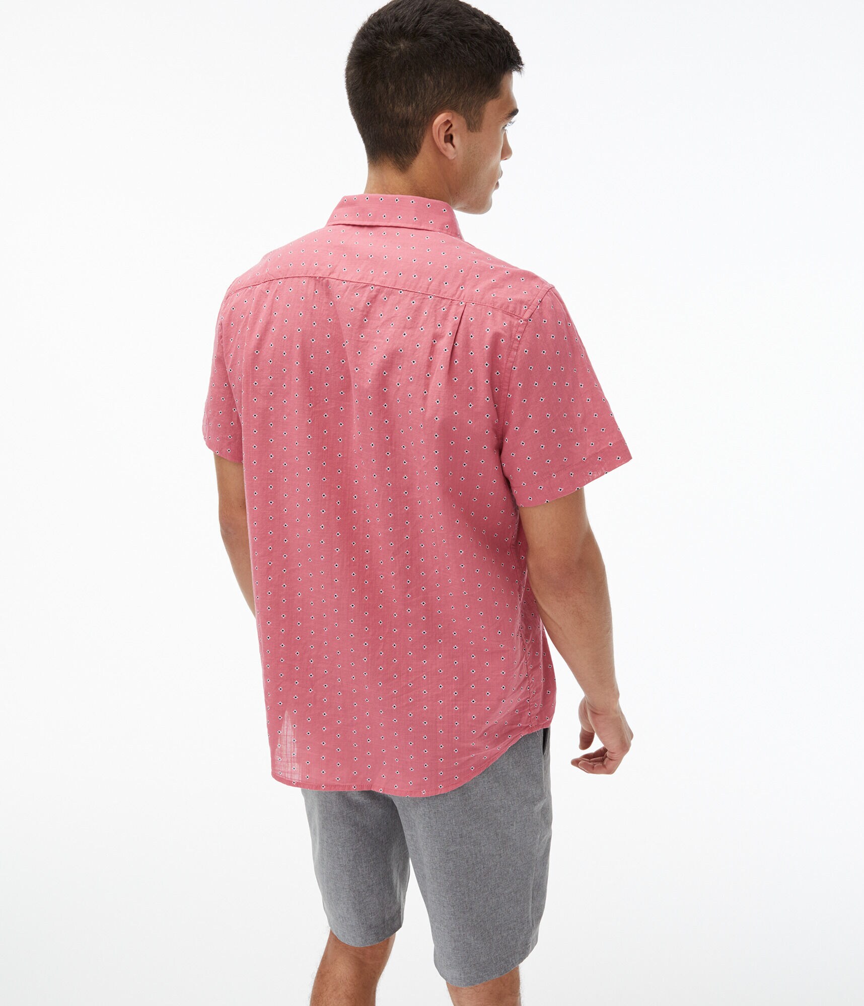 Geo Print Button-Down Shirt