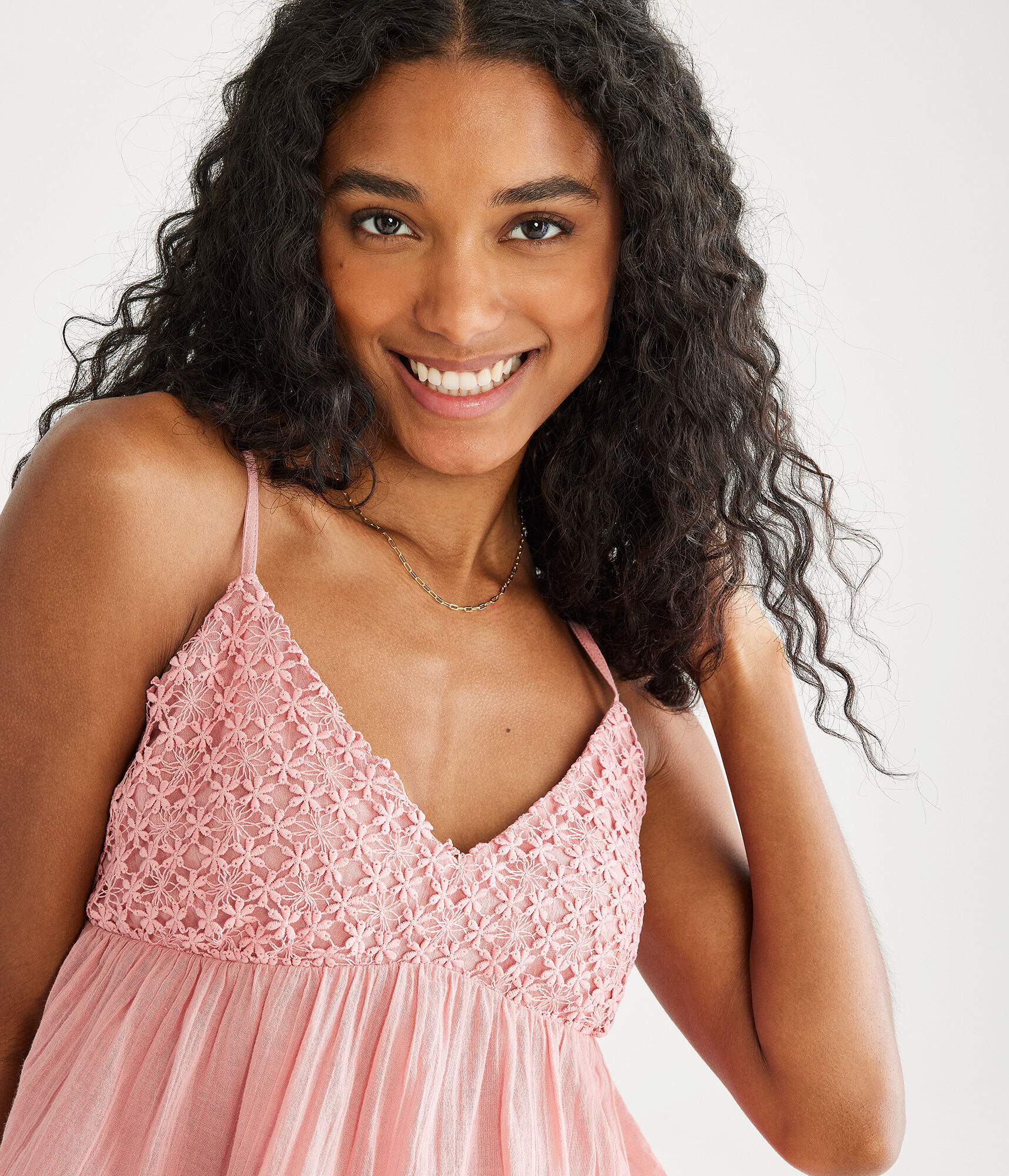 Floral Ruffled Babydoll Tank