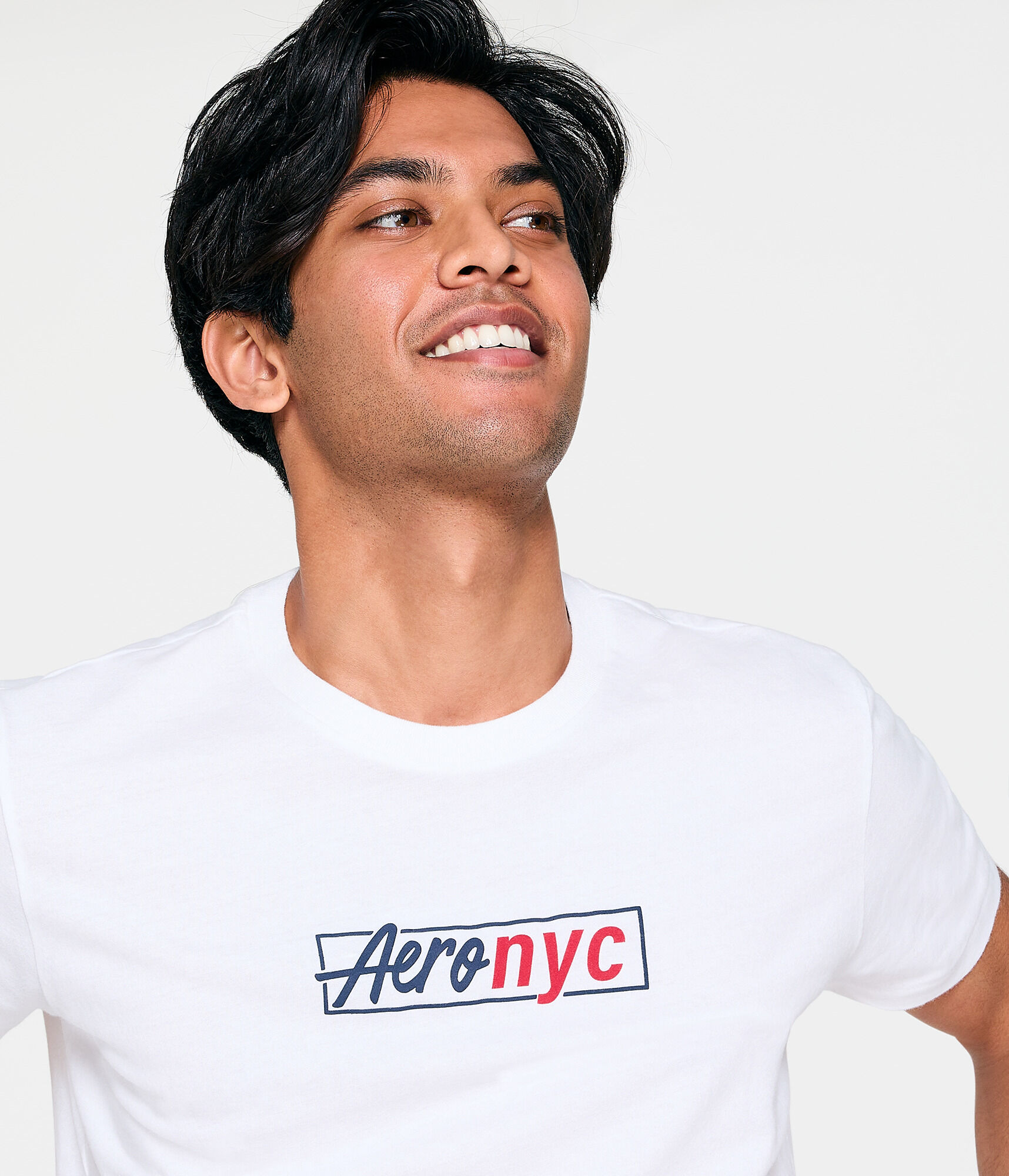 Aero Script Box Logo Graphic Tee