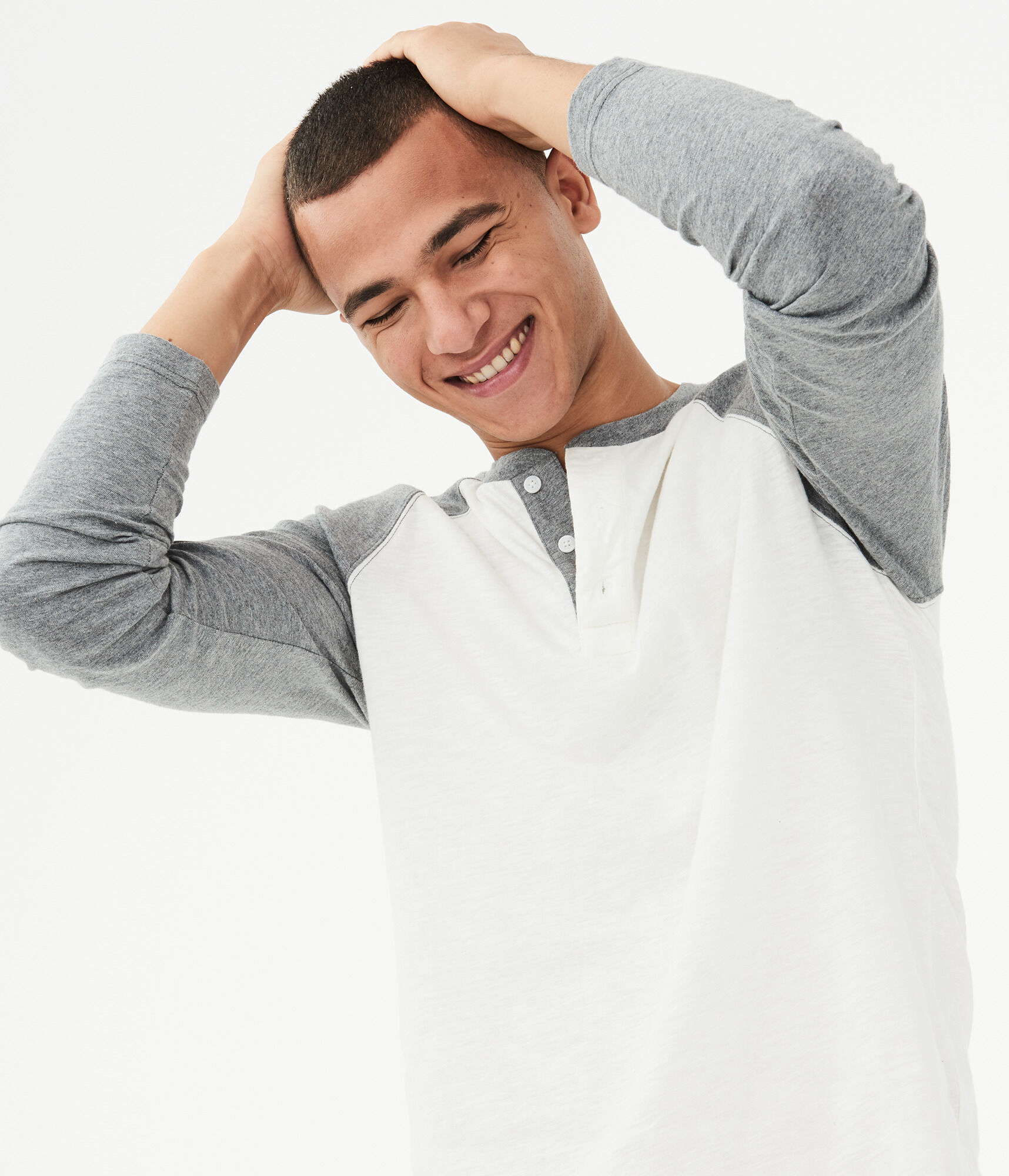 Long Sleeve Raglan Henley