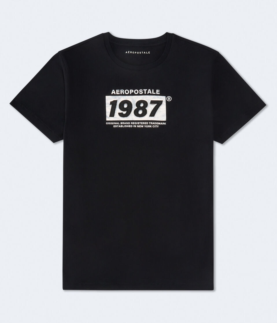 Aeropostale 1987 Box Logo Appliqué Graphic Tee