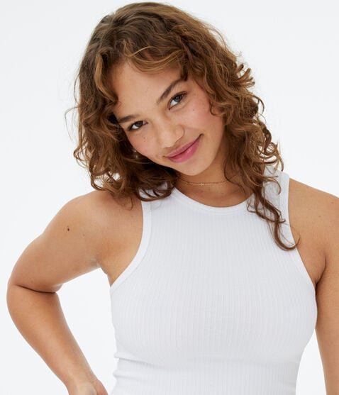Cropped Reverse Racerback Tank