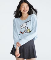 Peanuts® | Aéropostale Snoopy Hockey Off-The-Shoulder Sweater