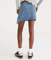 Denim Cargo Mini Skirt