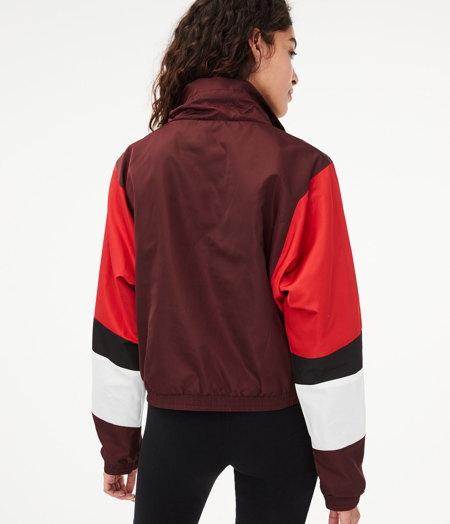 ジェイリンドバーグ 撥水 ストレッチ ナイロン ジャケット ブラック×レッド ジェイリンドバーグ 撥水 ストレッチ ナイロン ジャケット ブラック