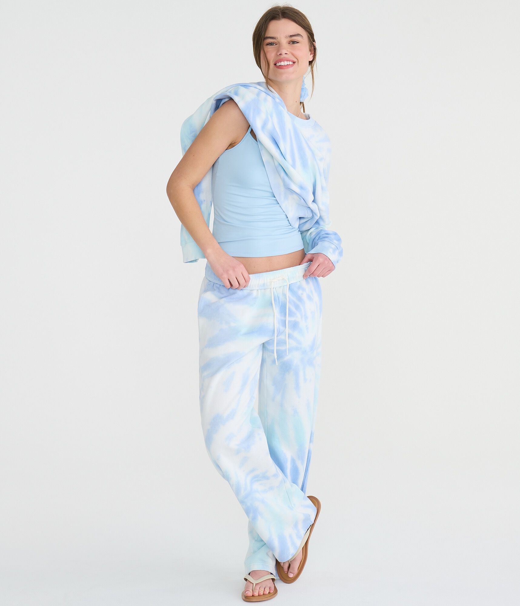 Cloud Soft Tie-Dye Oversized Crew Sweatshirt