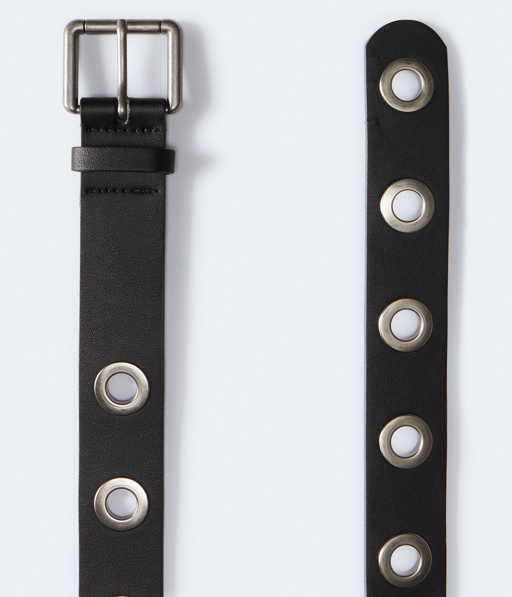 Faux Leather Large Grommet Belt