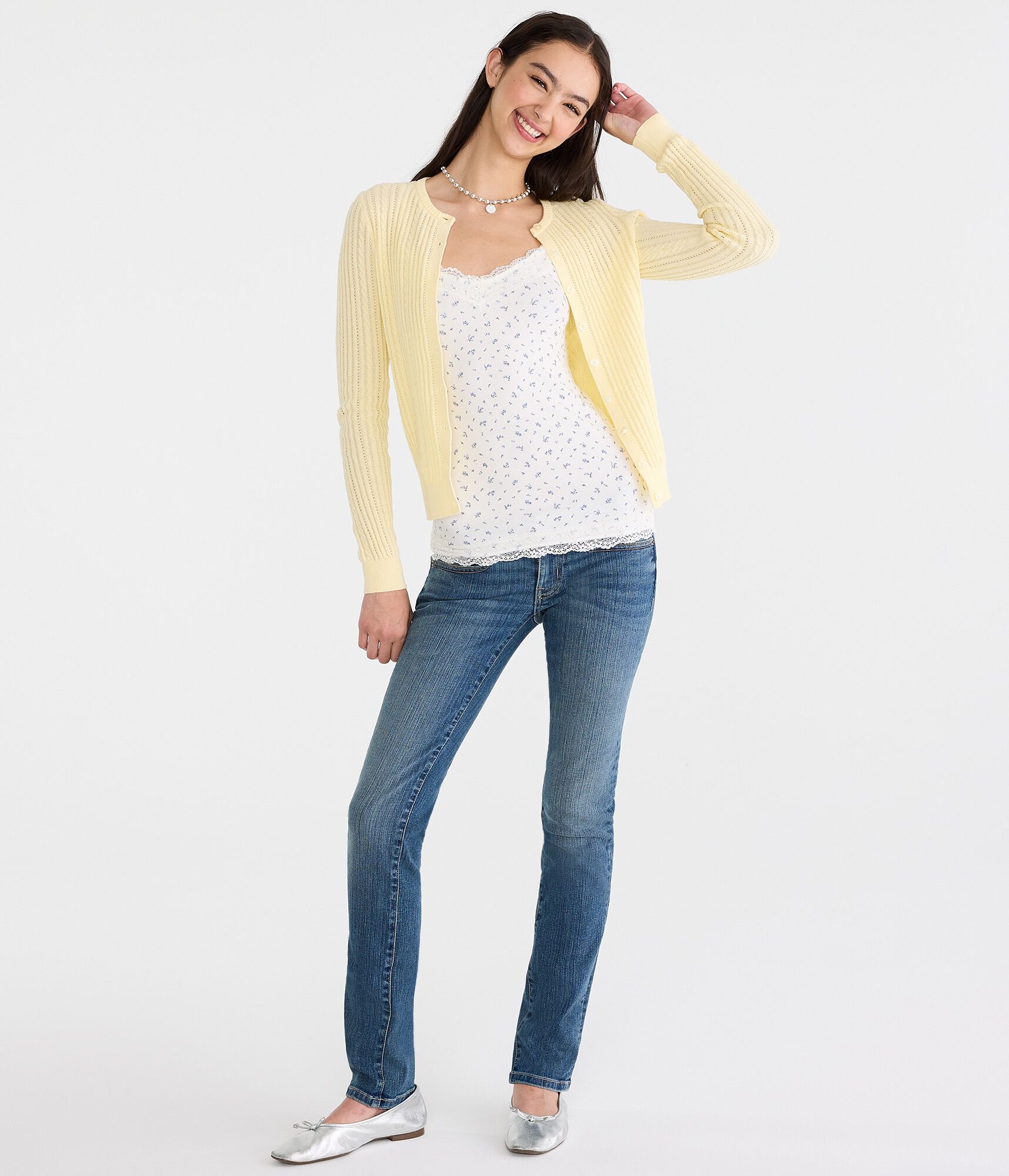 Ribbed Crew Cardigan