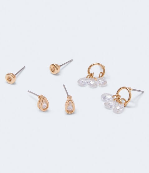 Rhinestone Stud Earring 3-Pack Rhinestone Stud Earring 3-Pack