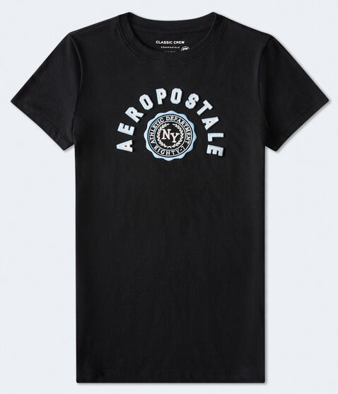 Aeropostale Arch Crest Appliqué Graphic Tee Aeropostale Arch Crest Appliqué Graphic Tee