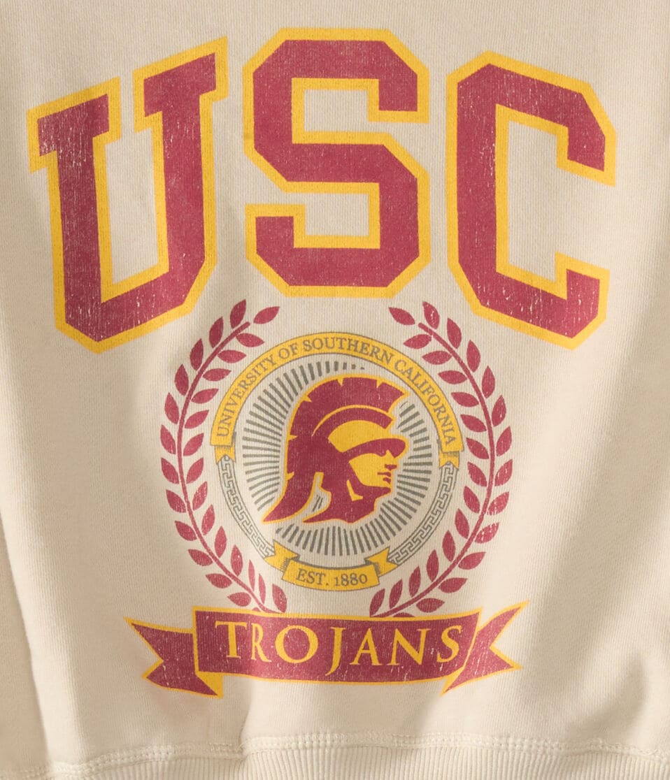USC Cropped Off-The-Shoulder Sweatshirt - Main Image
