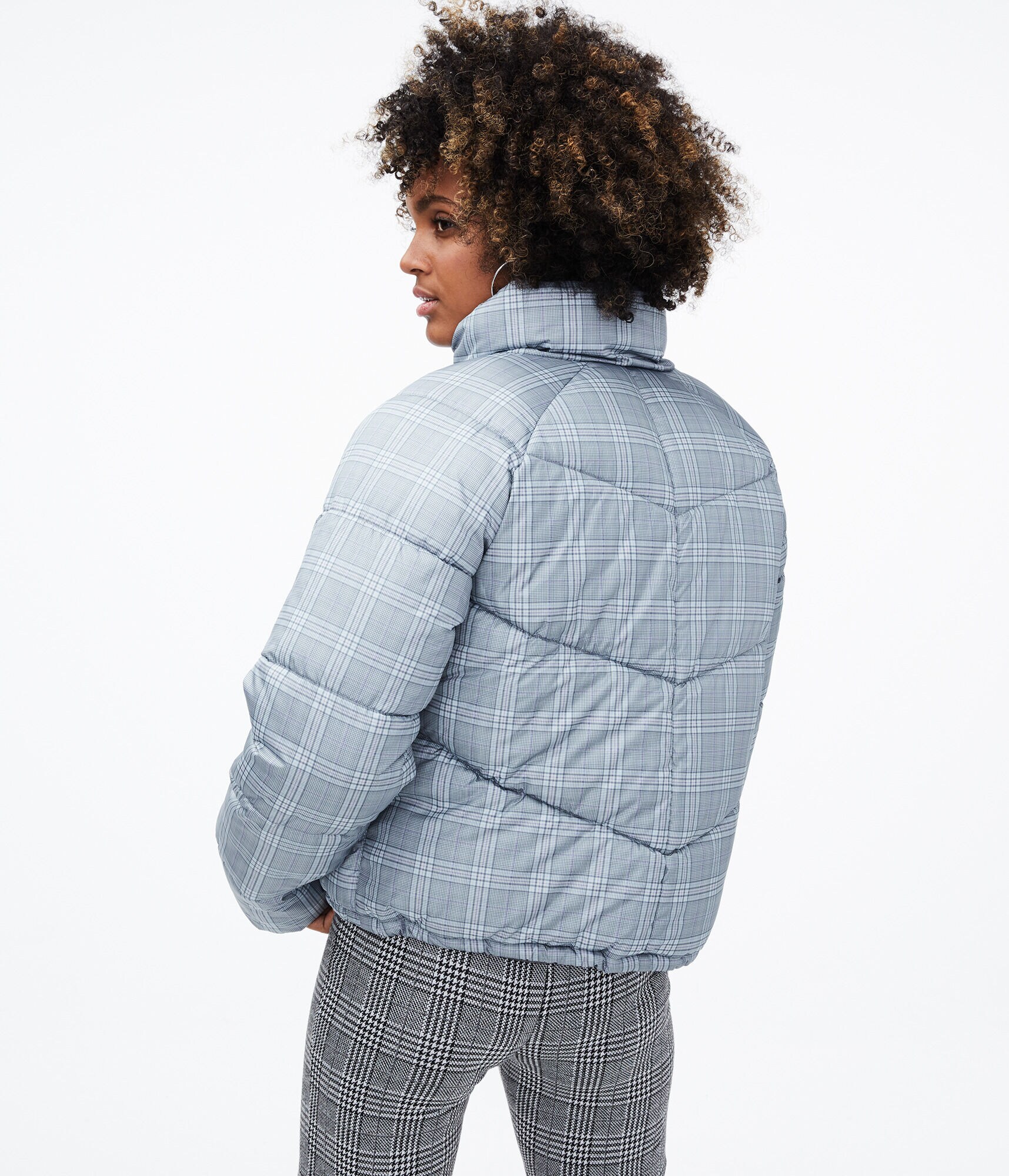 Plaid Puffer Jacket
