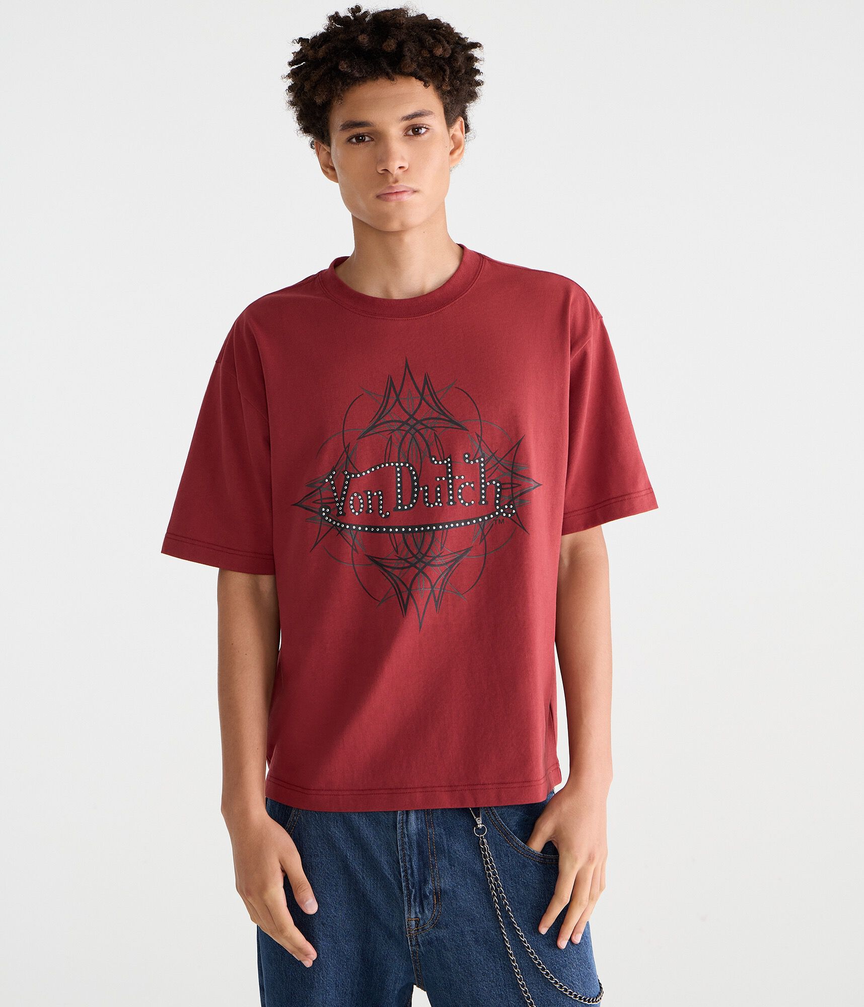 Von Dutch Studded Graphic Tee