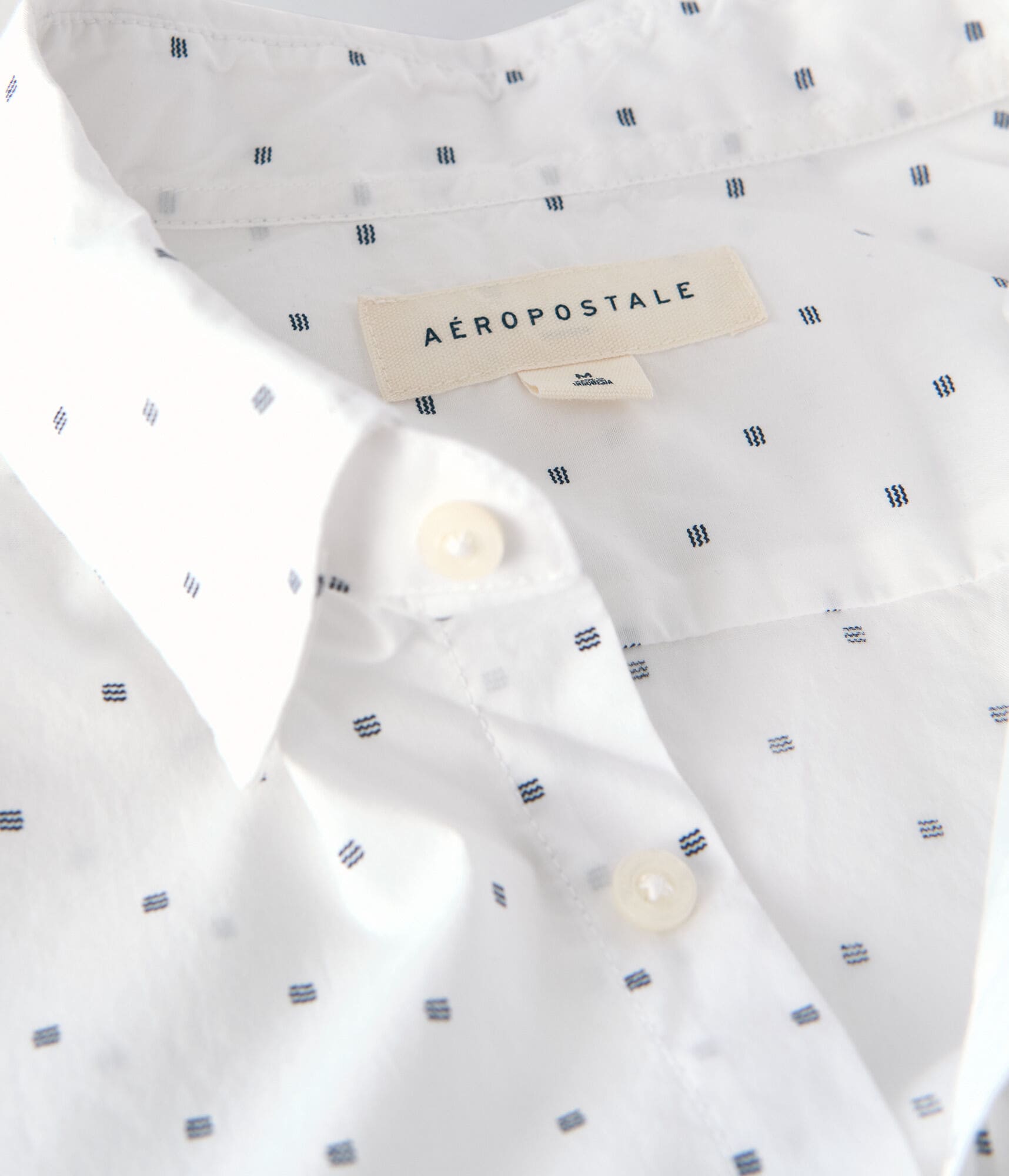 Long Sleeve Geometric Button-Down Shirt