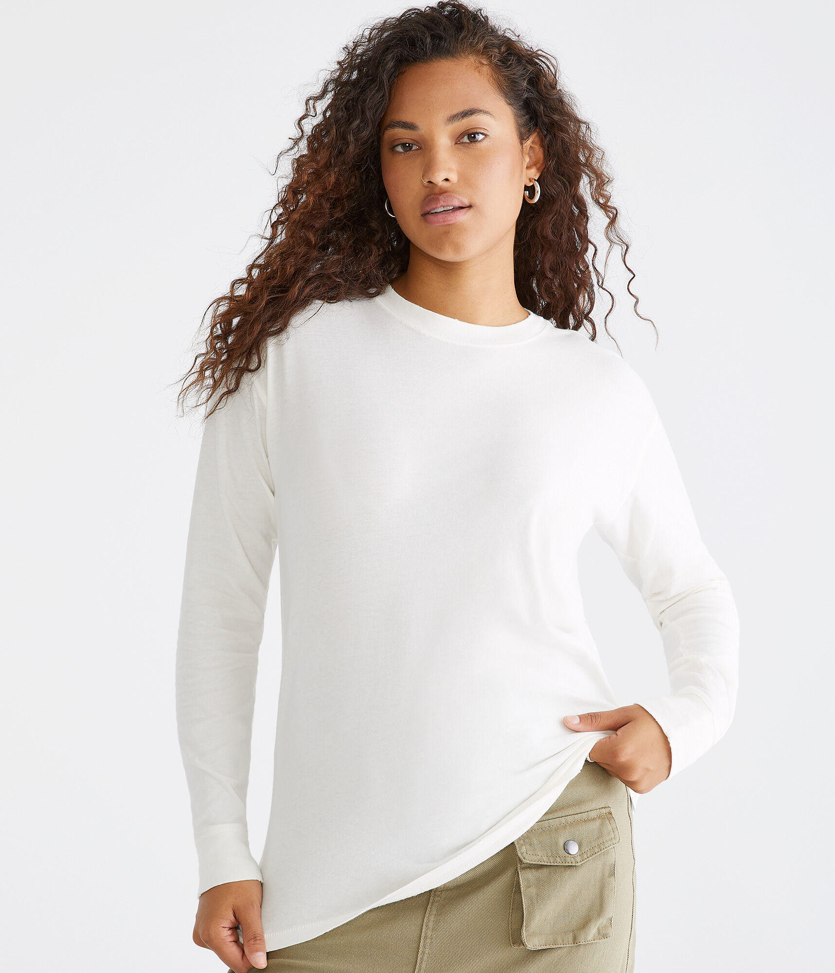Long Sleeve Loose Fit Crew Tee