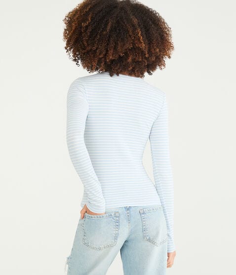 Long Sleeve Seriously Soft Striped Baby Tee Long Sleeve Seriously Soft Striped Baby Tee
