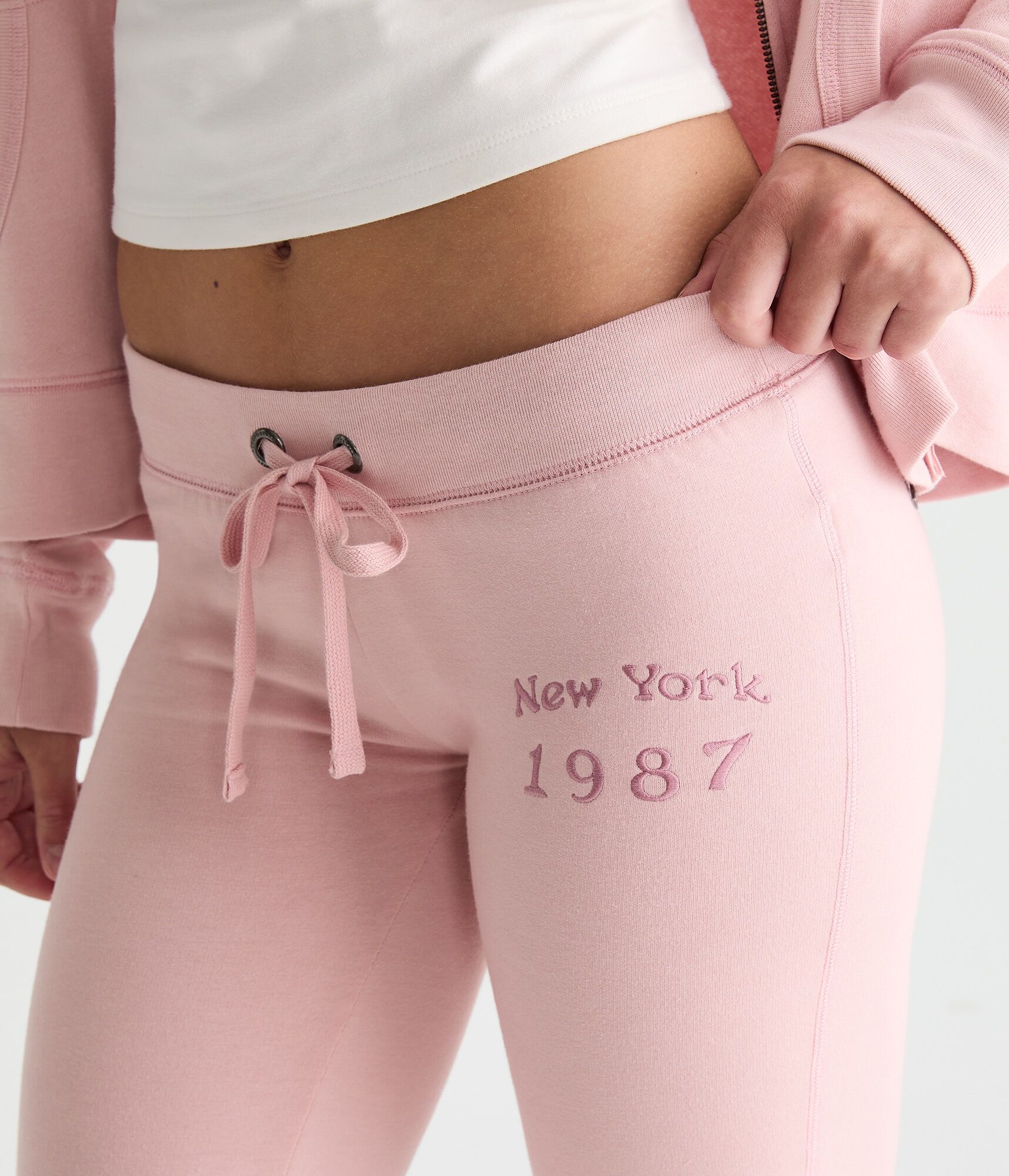 Aero Rhinestone Fit &amp; Flare Sweatpants