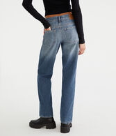 Low-Rise Embellished Baggy Jean