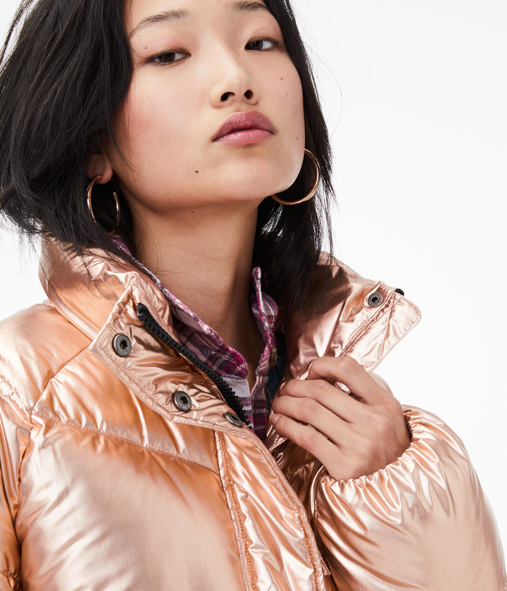 Metallic Puffer Jacket