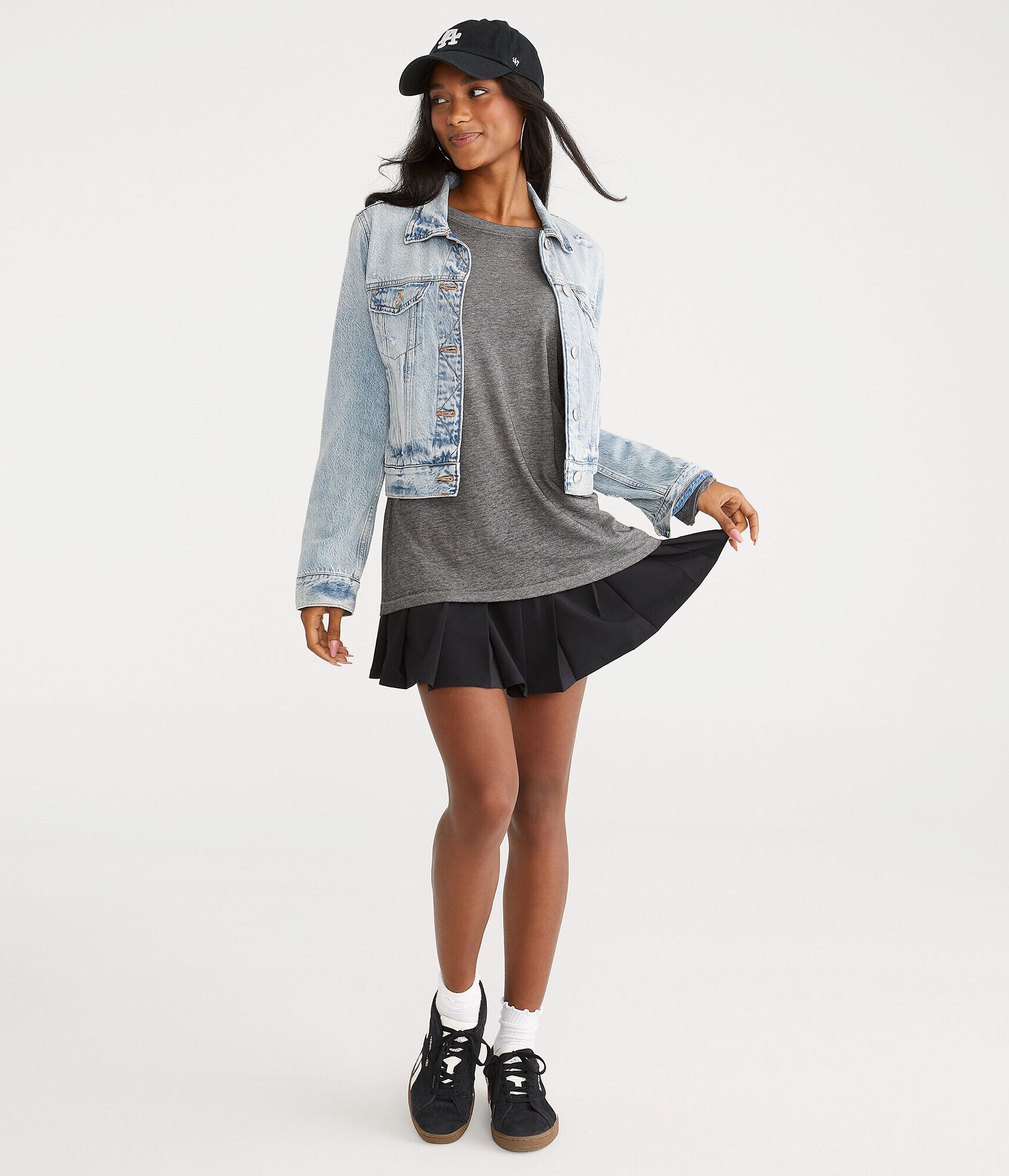 Long Sleeve Washed Loose Fit Crew Tee