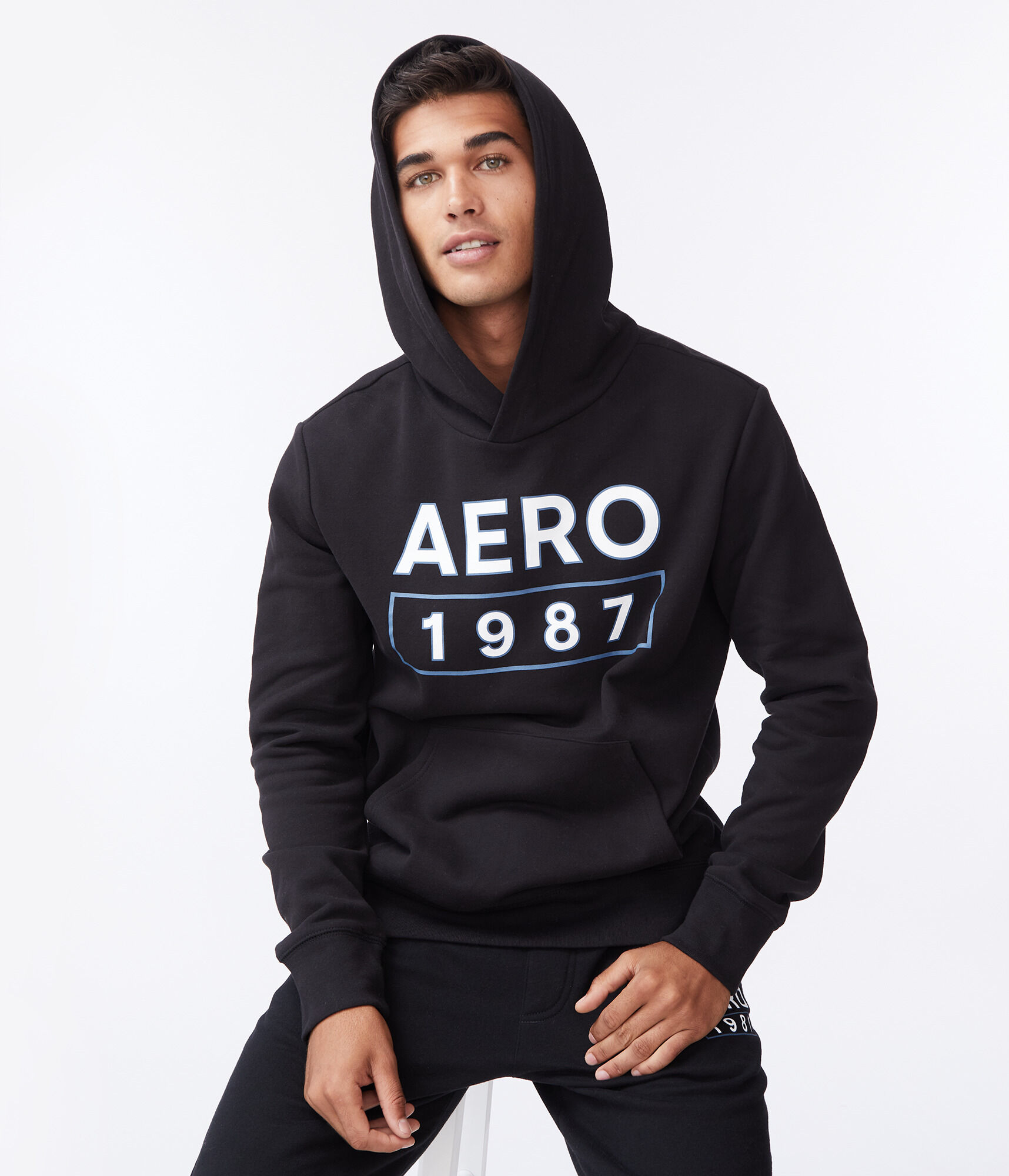 Aero 1987 Box Logo Pullover Hoodie