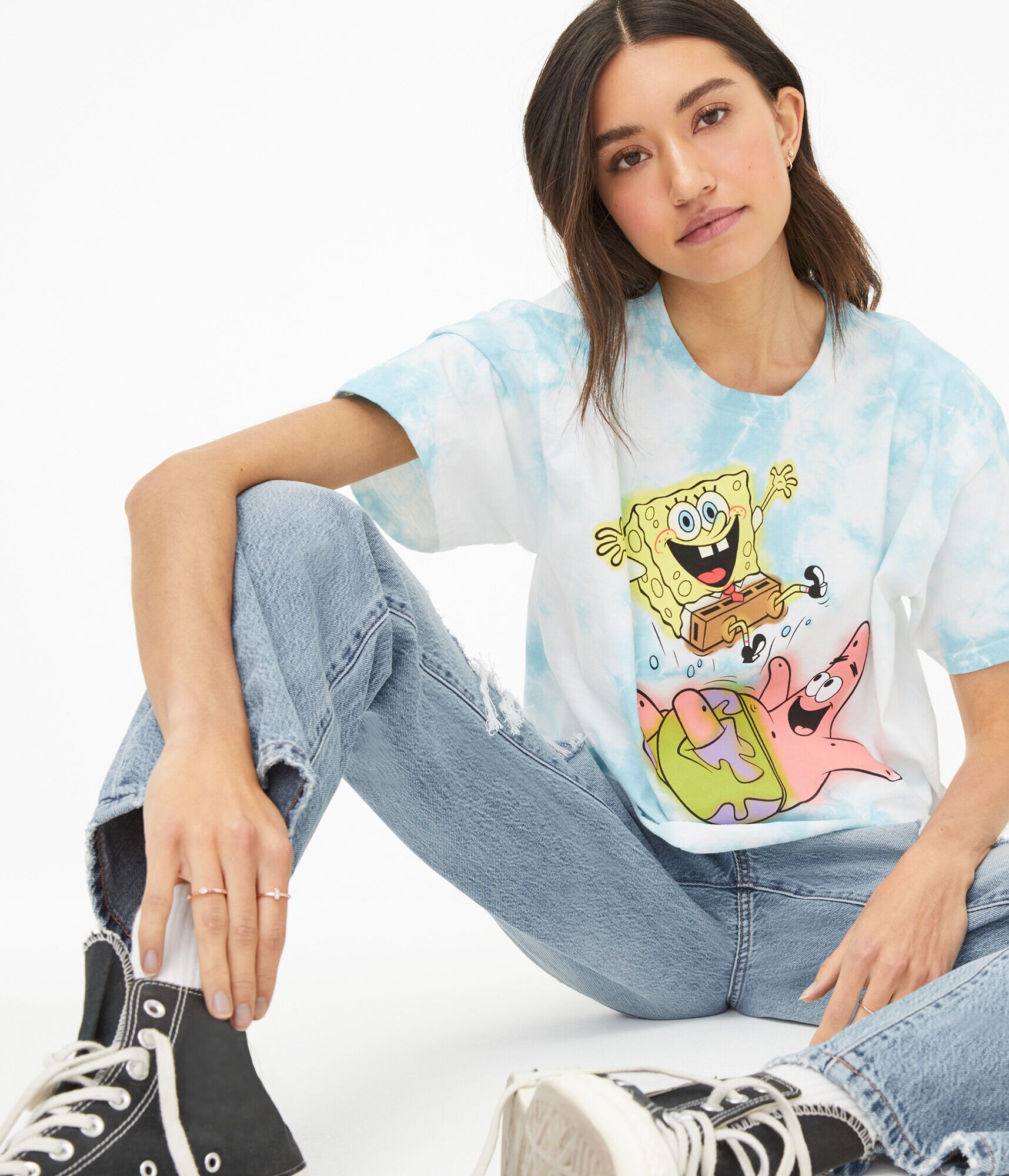 SpongeBob Bounce Tie-Dye Graphic Tee